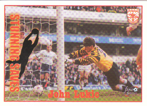 John Lukic Arsenal 1997/98 Futera Fans' Selection #62